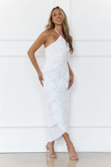 Seashell Ocean Midi Dress White