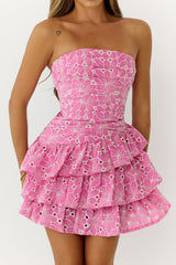 Pretty Priority Strapless Mini Dress Pink