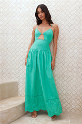 HELLO MOLLY Winery On The Coast Maxi Dress Green
