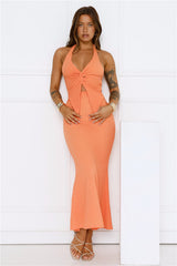 Cloudscape Maxi Skirt Orange