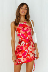 Runaway Tammy Mini Dress Fuchsia Floral