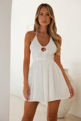 Turquoise Waters Mini Dress White